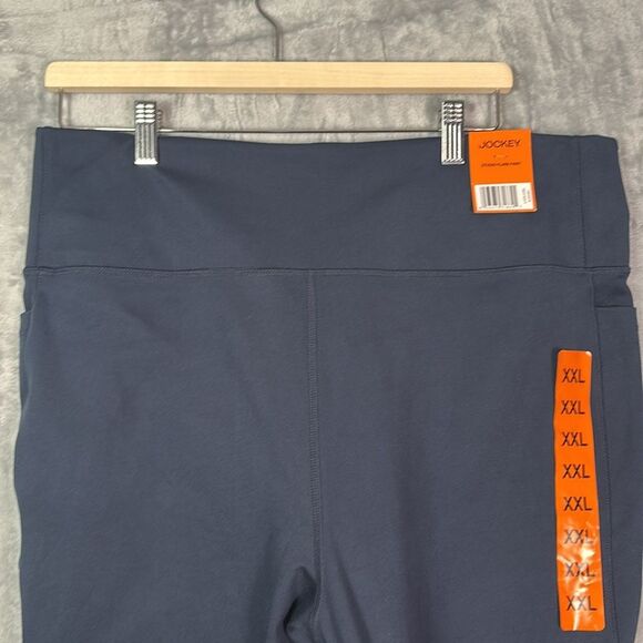 NWT New Jockey Navy Studio Flare Leggings Pockets Pants Size XXL - Picture 2 of 10